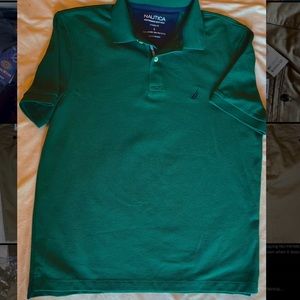 NEVER WORN GREEN NAUTICA SHIRT MENS SIZE SMALL SCHOOL UNIFORM OR CASUAL SHIRT